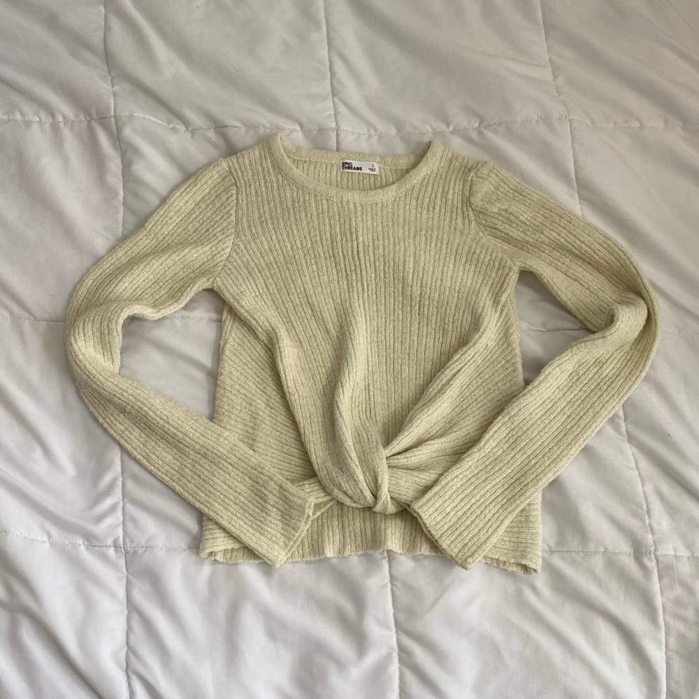 Off White Girls Epic Threads Front Wrap Sweater